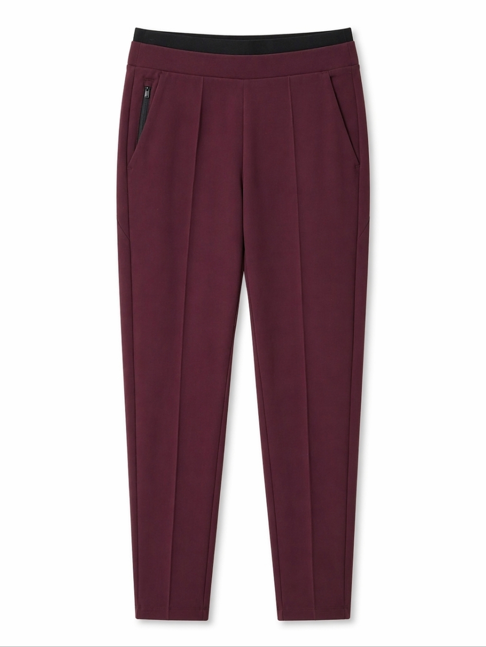 Athleta Women's Spiced Cabernet Burgundy Venice Pintuck Pants XS Elastic Waist